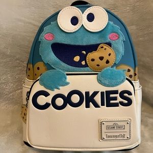 Cookie Monster Sesame Street Loungefly Mini Backpack